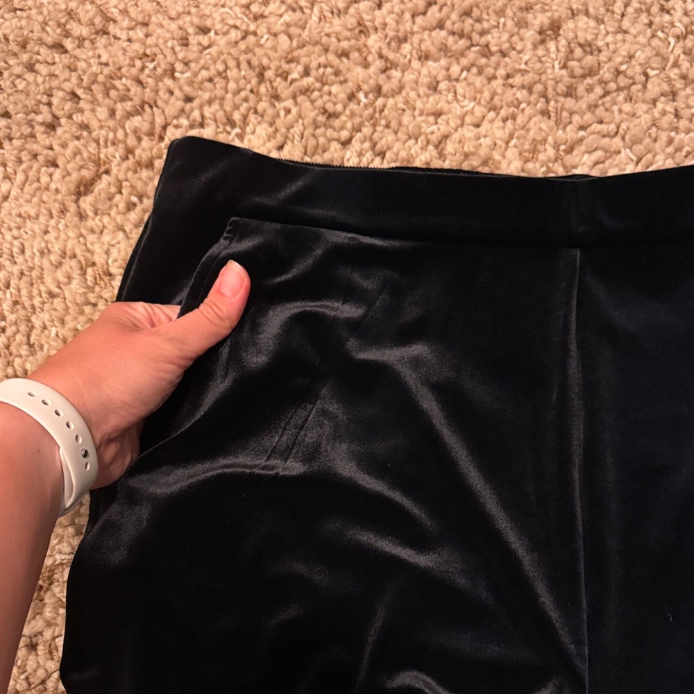 NWT J. Jill Wearever Collection Black Velvet Pants size Large Tall - Picture 6 of 16